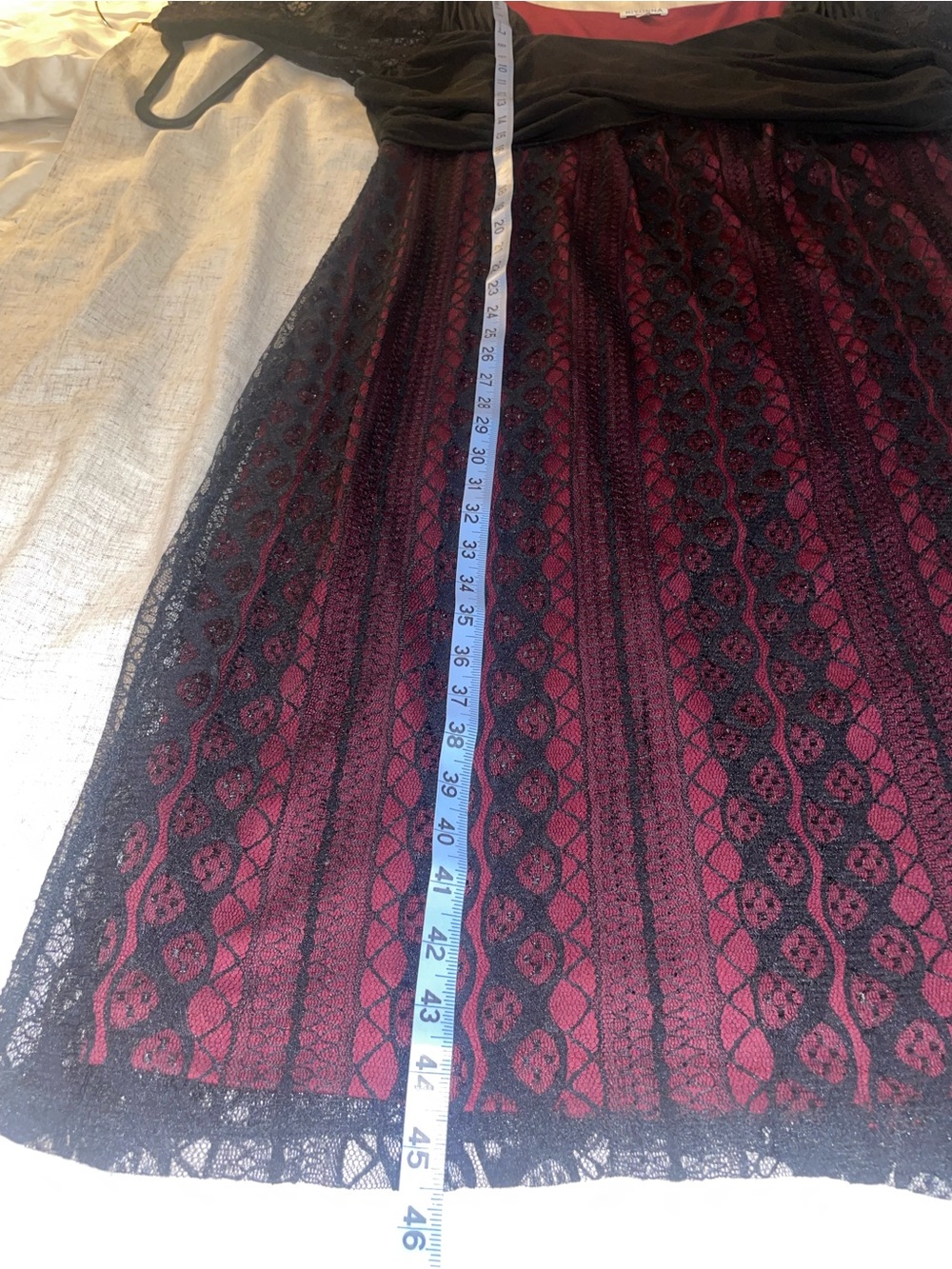 Kiyonna Red & Black Lace A-line Dress Size 2X Women's - Picture 14 of 15